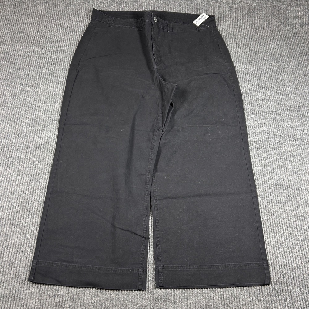 Old Navy Jeans Womens 20 High-Rise Wide-Leg Pants Black NWT 550918-00-1